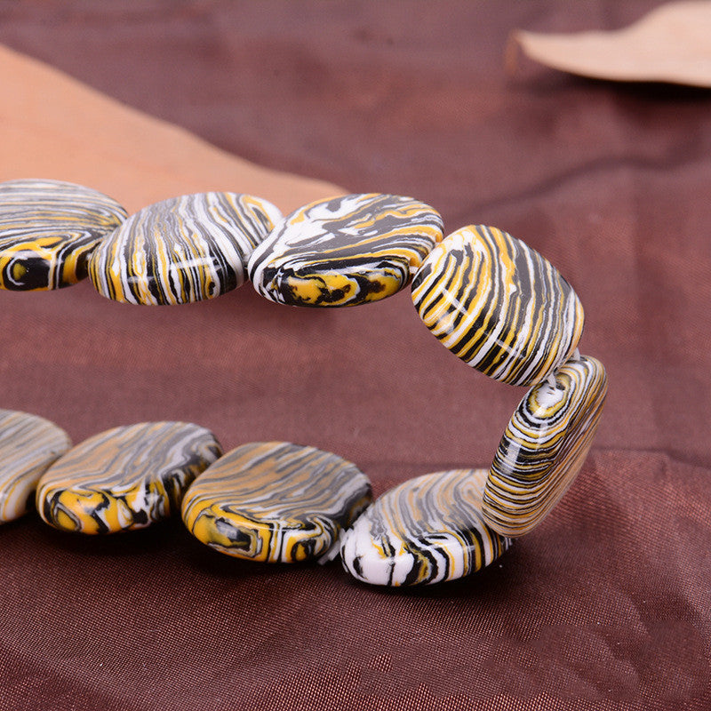 The ALLGRI Golden Zebra Pattern Original Malachite Bracelet - ALLGRI
