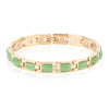 Gold-plated opal and turquoise magnet health bracelet